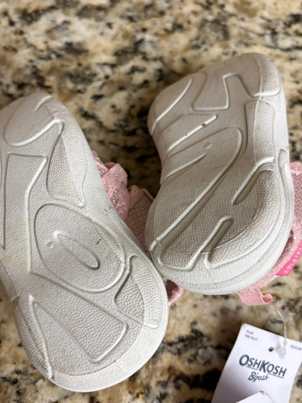 OshKosh B'gosh Light Pink Toddler Sneakers with Hook-and-Loop Strap